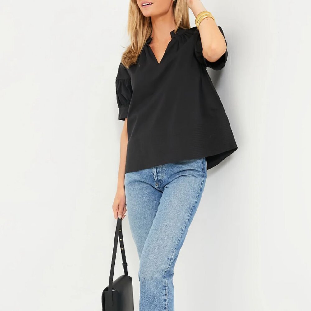 Tuckernuck Black Ruthie Blouse Top